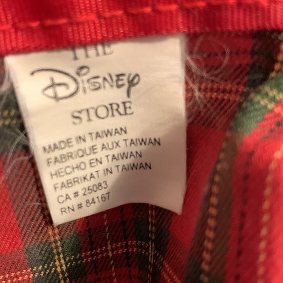 Walt Disney tote bag red multicolor checkered plaid Winnie the Pooh & friends - Picture 6 of 8